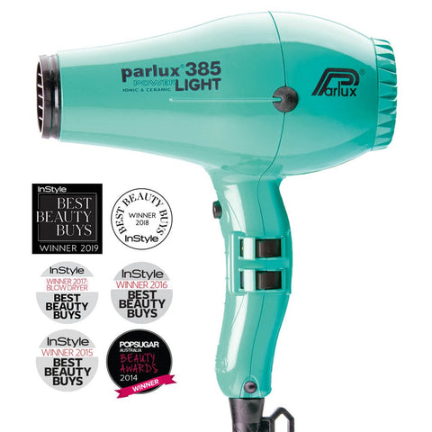 Parlux 385 Ionic Hair Dryer with 2150W power, featuring a sleek design and professional styling capabilities.