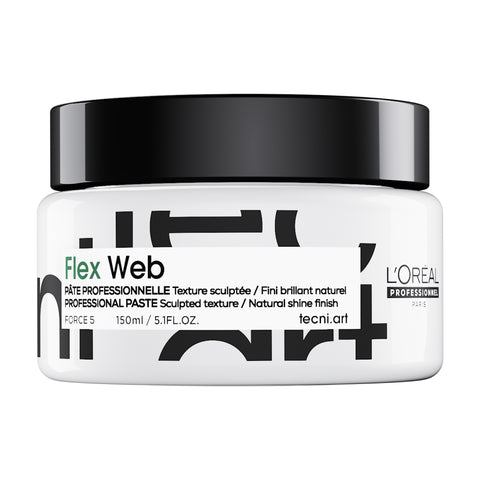 L'Oréal Professionnel Fix Web styling paste in a 150ml jar, with a smooth, matte finish and textured hair styling hold.