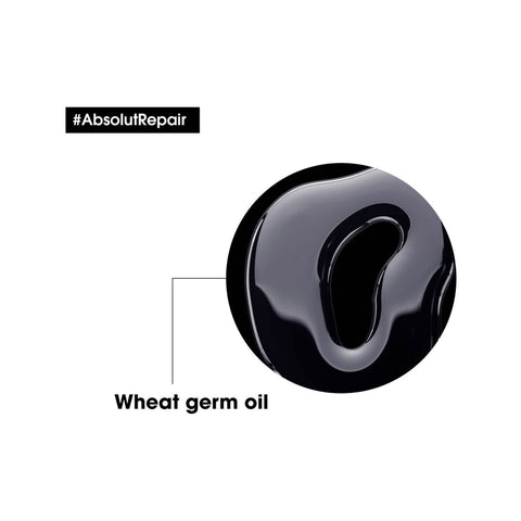 L'Oréal Professionnel Absolut Repair Oil 90ml hair oil bottle with pump dispenser and sleek design.