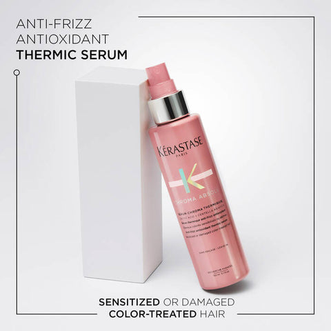 Kérastase Chroma Absolu Respect Bundle of hair care products with serum and shampoo for color-treated hair.