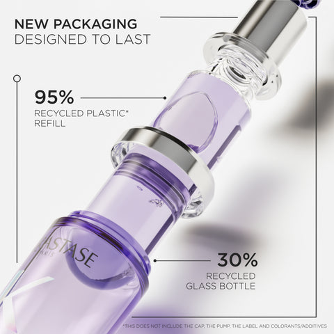 Kérastase Blond Absolu L'Huile Cicagloss hair oil refill 75mL, shiny hair treatment for blond hair, displayed in a refill bottle