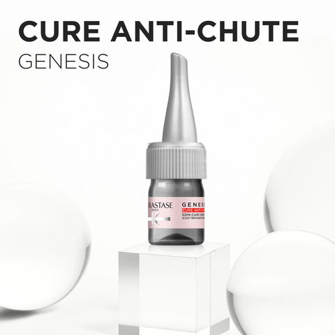 Kérastase Genesis Fortifying Anti-Thinning Ampoules treatment in 42 small vials for hair strengthening and thinning prevention.