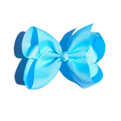 Six-inch Perfect Pony Hair bows with clips in 24 vibrant colors, perfect for children's hair accessories.