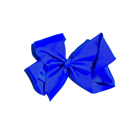 Six-inch hair bows with clips in 24 vibrant colors, perfect for hair accessories by Perfect Pony Hair.