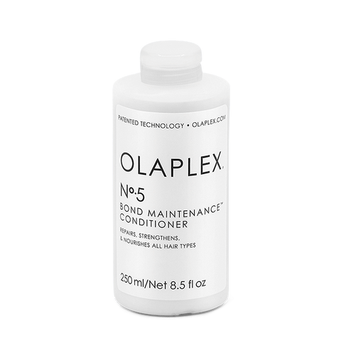Olaplex No.4 Bond Maintenance Shampoo and No.5 Conditioner bundle, 250ml bottles, for damaged hair care.