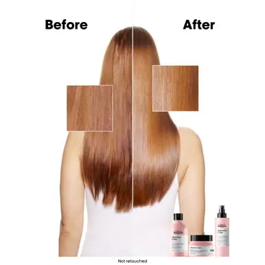 L'Oréal Professionnel Vitamino Color Trio gift pack with shampoo, conditioner, and treatment bottles in a colorful packaging.