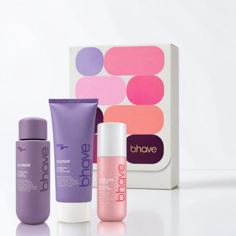Bhave Holiday Pack Blonde Bombshell hair care set by Bhave with blonde hair products