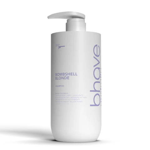 Bhave Bombshell Blonde Conditioner bottle with blonde-themed label, 750ml size, for nourishing blonde hair.