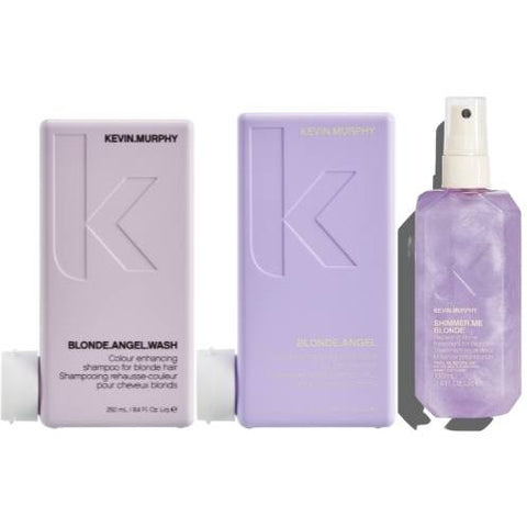 Kevin Murphy Blondes Bundle featuring hair care products for blonde hair, including shampoo, conditioner, and styling treatments.