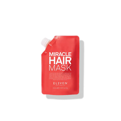 Eleven Australia Miracle Hair Mask treatment in 35ml tube, featuring smooth, nourishing hair care for damaged or dry hair.