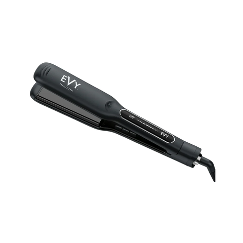 Evy OneGlide PRO Max 40mm wide straightener with ceramic plates for smooth, sleek hair styling.