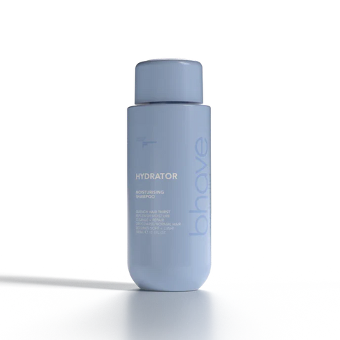 Bhave Hydrator Shampoo 300ml bottle with label, featuring clear packaging and branding for nourishing hair care.