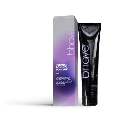 Bhave Intense Tone Mask Violet 145ml jar with purple-tinted hair mask for toning and color correction