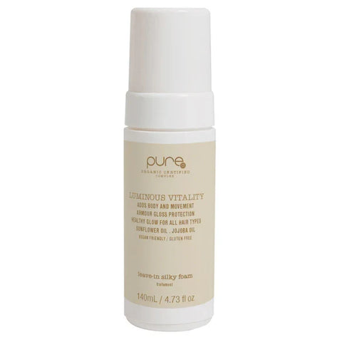 Pure Luminous Vitality Foam in a 140ml bottle, showcasing a gentle facial cleansing foam with luminous, revitalizing formula.