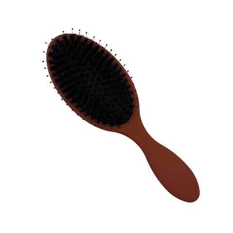 Tender Strands Everyday Brush with red clay handle, designed for gentle hair detangling and everyday styling.
