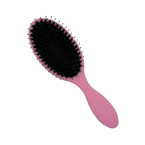 Tender Strands Everyday Brush in bubblegum pink with soft bristles, designed for gentle hair styling and everyday use.