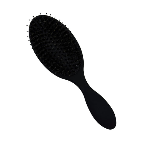 Tender Strands Everyday Brush in midnight black, featuring soft bristles and ergonomic handle for gentle hair styling.