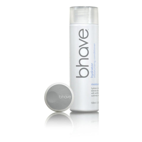 Bhave Hydrator Conditioner 100ml bottle with pump dispenser, designed for nourishing and moisturizing hair, placed on a white background.