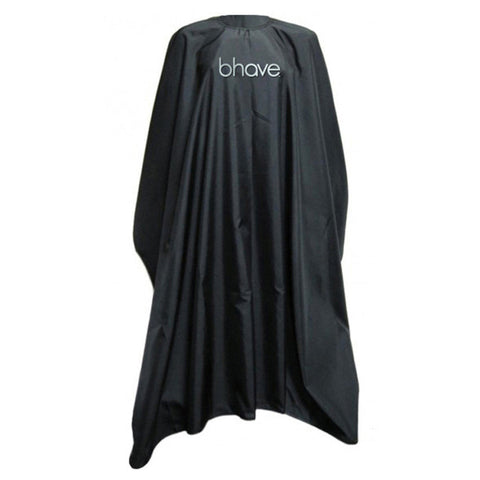 Bhave Cape protective salon cutting cape shown flat with black neck closure