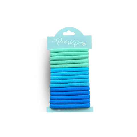 Pack of 15 damage-free soft hair ties from Perfect Pony Hair, gentle elastic hair accessories for secure, snag-free styling.