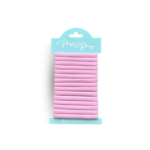 Set of 15 damage-free soft hair ties by Perfect Pony Hair, gentle elastic hair accessories for comfortable styling.