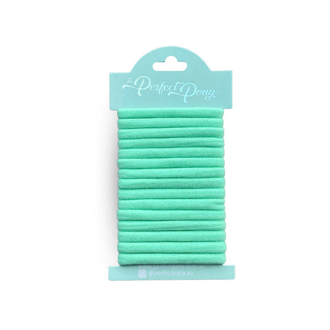 Set of 15 damage-free soft hair ties from Perfect Pony Hair, gentle elastic hair accessories for secure, comfortable hold.
