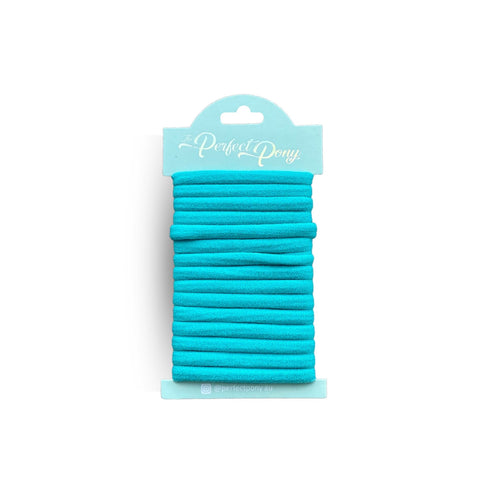 Set of 15 damage-free soft hair ties by Perfect Pony Hair, gentle elastic hair accessories for secure, gentle hold.