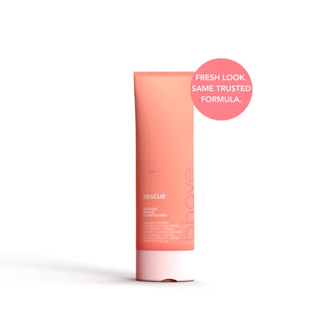 Bhave Rescue Conditioner 200ml bottle with pump dispenser, creamy formula for nourishing and repairing damaged hair.