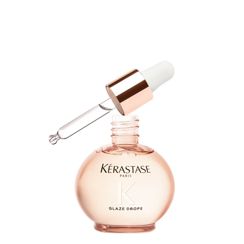 Kérastase Glaze Drops Hair Oil 45ml bottle with sleek packaging, designed to add shine and moisture to hair.