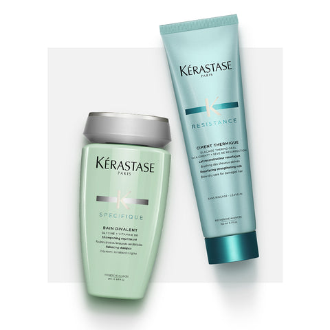 Kérastase Spécifique Bain Divalent scalp shampoo in a 250ml bottle, designed for balancing oily and dry scalp.