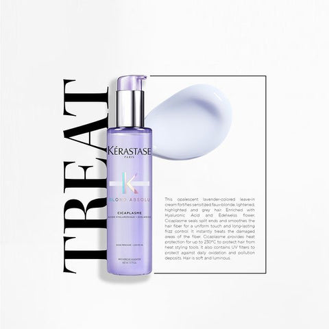 Kérastase Blond Heat Protecting Cicaplasme leave-in conditioner for blonde hair, 150ml bottle with pump applicator