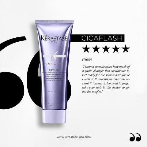 Kérastase Blond Absolu Cicaflash Fondant Conditioner 250ml, smooth and nourishing hair conditioner for blond hair care.