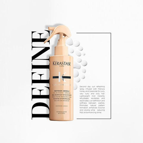 Kérastase Curl Manifesto Miracle Curl refreshing spray in 190ml bottle, leave-in conditioning spray for curly hair.