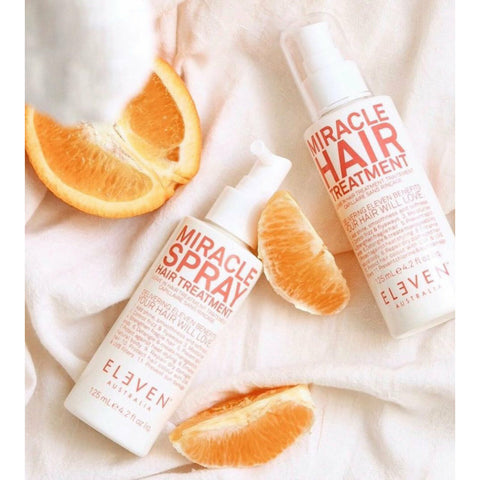 Eleven Australia Miracle Spray Hair Treatment in 125ml bottle, nourishing spray for healthy, shiny hair.