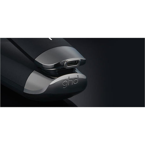 GHD Unplugged black straightener with sleek design and ceramic plates, ideal for smooth, straight hair styling.
