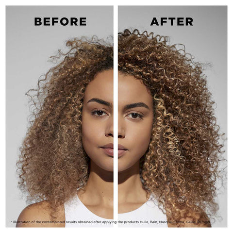 Kérastase Curl Manifesto Bain Hydration Douceur curl shampoo bottle with a white and gold label, positioned on a neutral background.