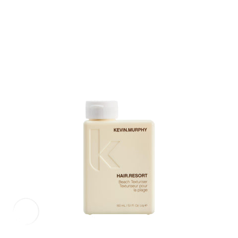 Kevin Murphy Hair.Resort 150ml styling product bottle with a sleek design, ideal for beachy, textured hair styling.