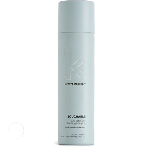 Kevin Murphy Touchable styling spray in 250ml bottle, designed for lightweight hold and adding texture to hair.