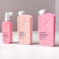 Kevin Murphy Plumping Bundle with hair care products, featuring shampoos, conditioners, and styling items in sleek packaging.