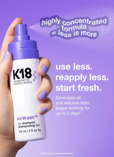 K18 AirWash Dry Shampoo 118ml