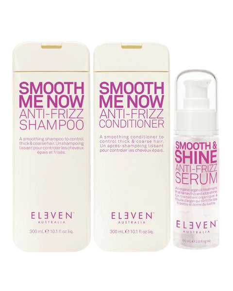 Eleven Australia Smooth Me Now Shampoo, Conditioner and Serum Bundle