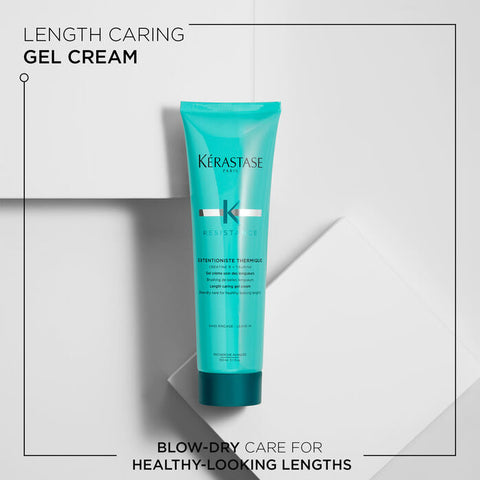 Kérastase Resistance bundle with shampoo and treatment bottles for damaged hair, displayed in a sleek, professional packaging.