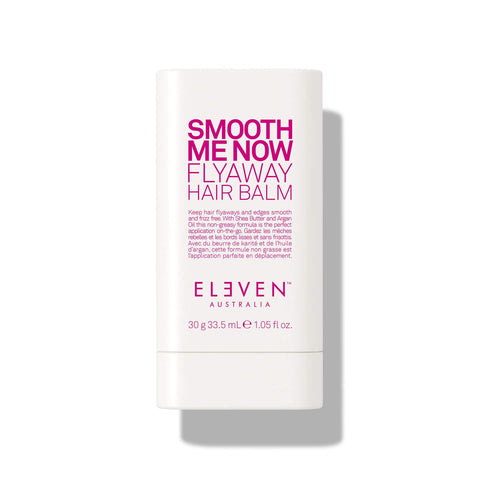 Eleven Australia Smooth Me Now Flyaway Hair Balm 30g, styling product for sleek, frizz-free hair with a smooth finish.