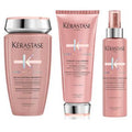 Kérastase Chroma Absolu Respect Bundle with shampoo and conditioner for color-treated hair, displayed in sleek bottles.