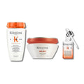Kérastase Nutritive Split End Repair Bundle with hair care products and tools for nourishing and repairing damaged hair.