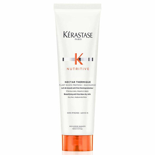 Kérastase Nutritive Nectar Thermique heat protector cream for nourishing and protecting hair from heat styling damage in a 150ml jar.