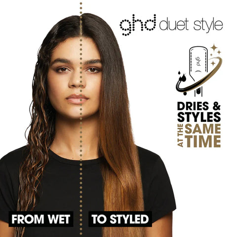 GHD Duet Style 2-in-1 Hot Air Styler in Black. Professional Use