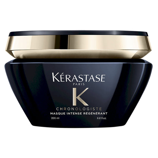 Kérastase Chronologiste Masque 200ml treatment jar with elegant packaging for nourishing hair care.
